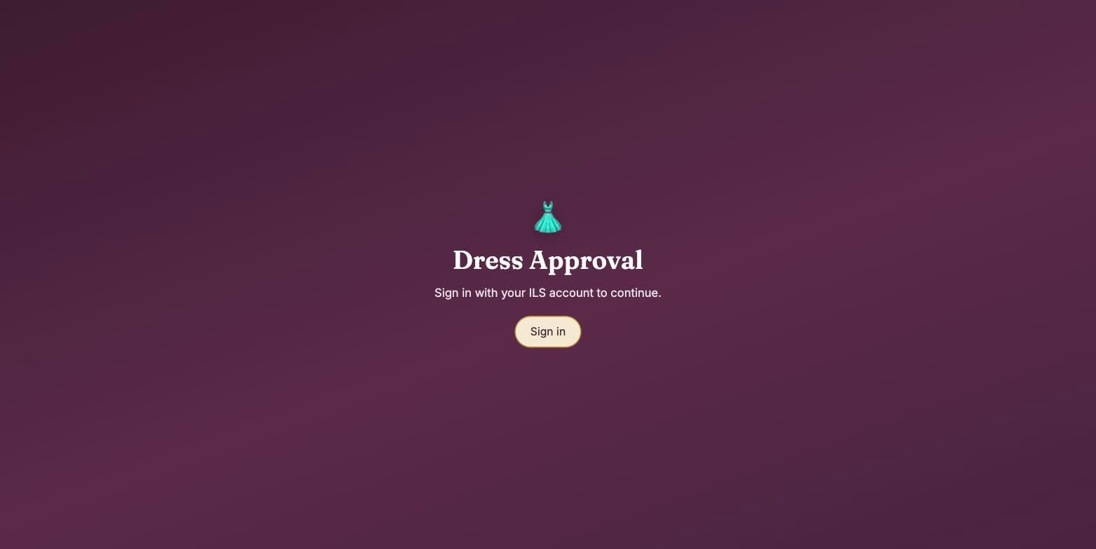 Dress Approval