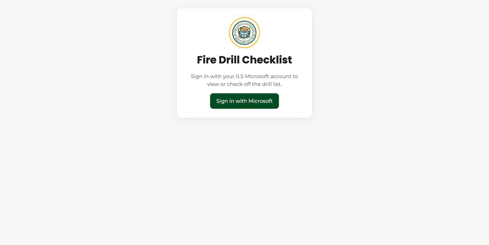 Fire Drill Checklist