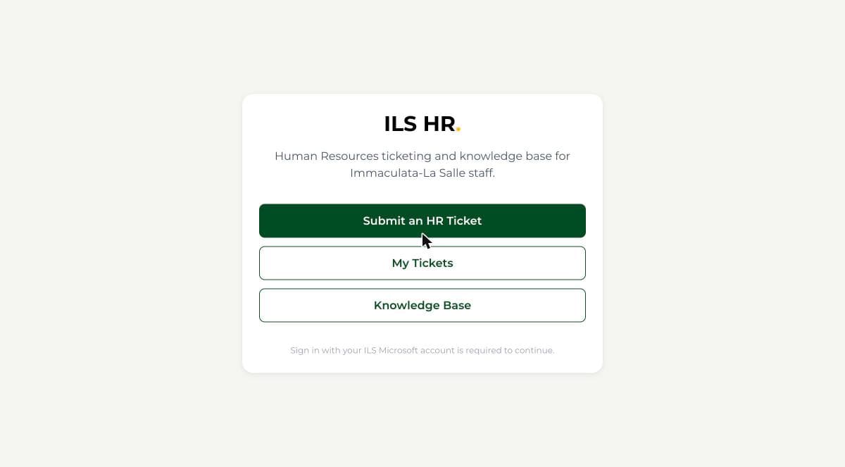 HR Ticketing System
