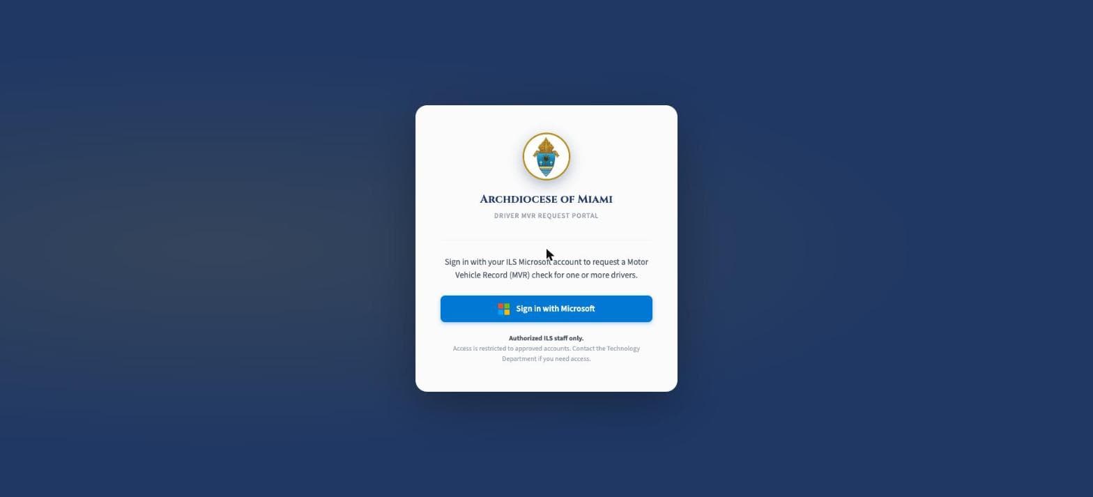 Driver MVR Request Form